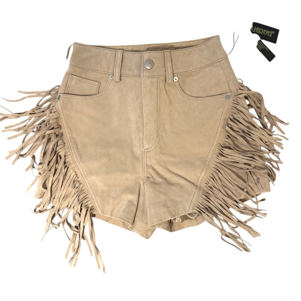 Tan Suede Fringe Shorts BNWT